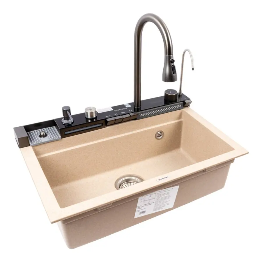 Гранитная мойка для кухни VALESO IRENA 6846 матовая Сафари