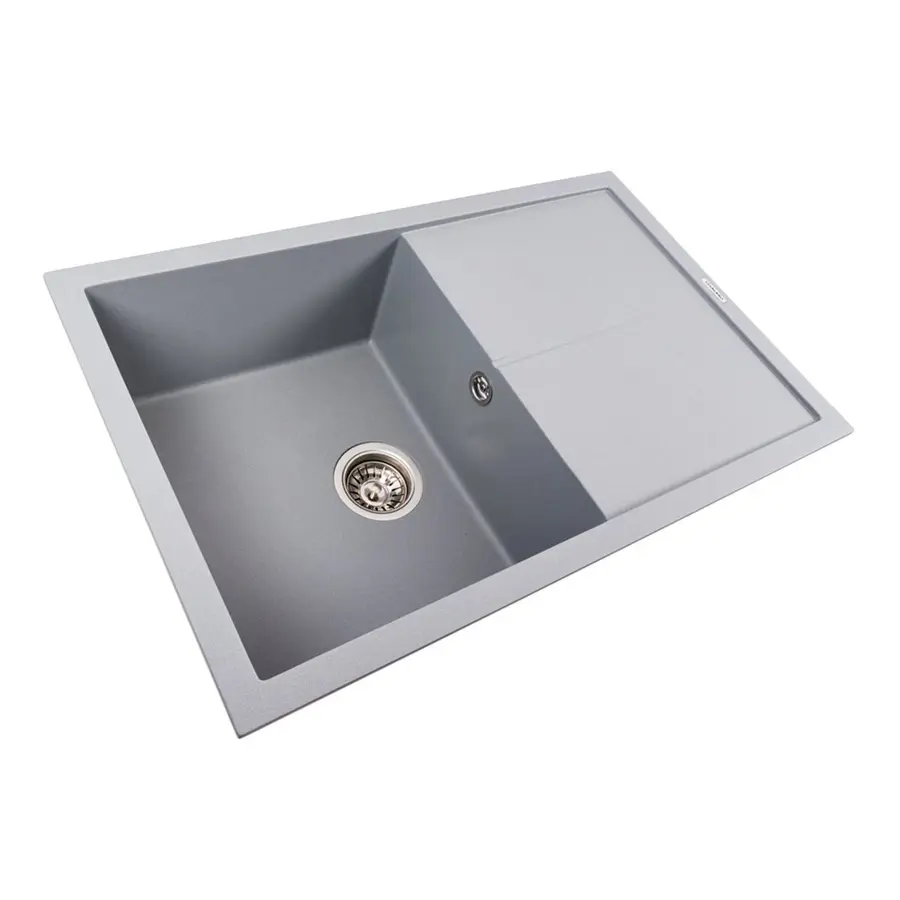 Гранитная мойка для кухни VALESO MAGNUM 7950 матовая Серый металлик