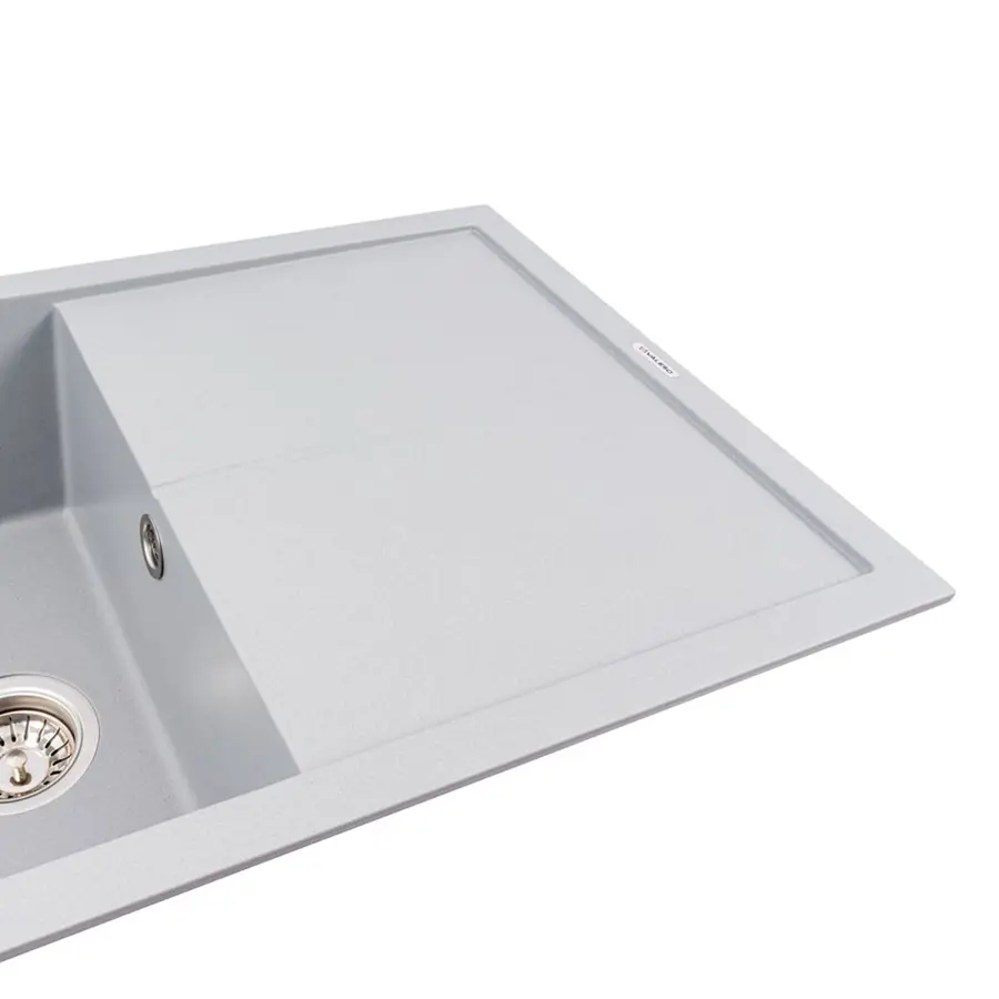 Гранитная мойка для кухни VALESO MAGNUM 7950 матовая Серый металлик