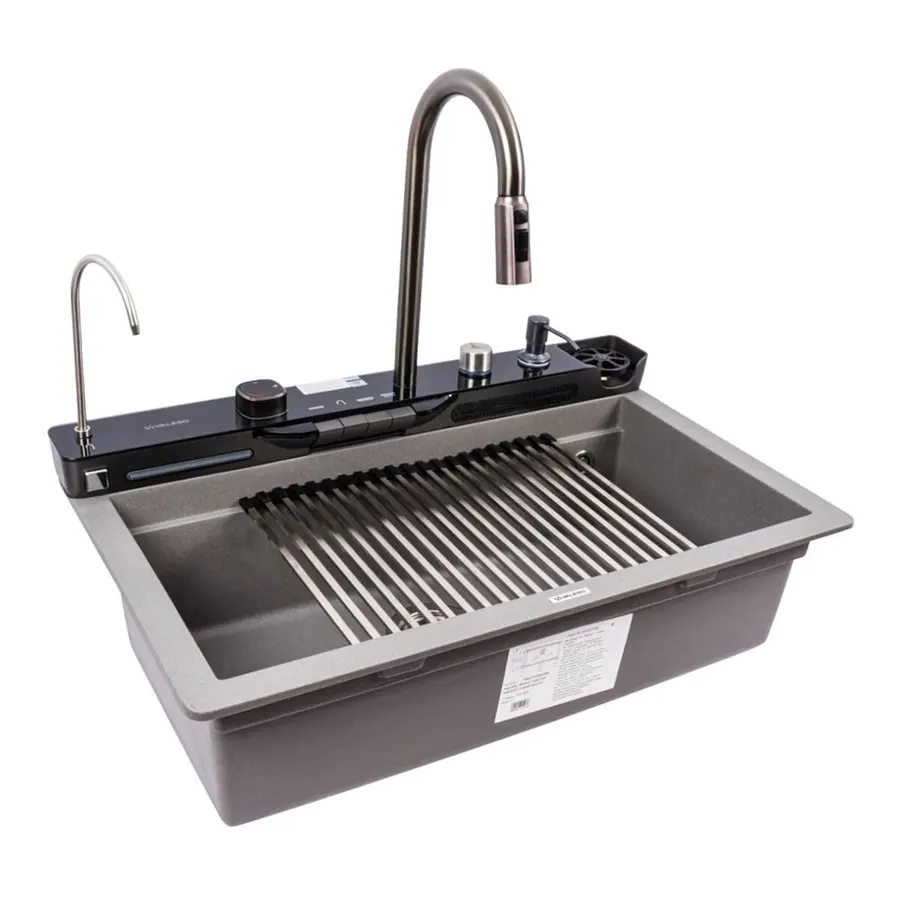 Гранітна мийка VALESO EVANORA 7546 матова Сірий мусон