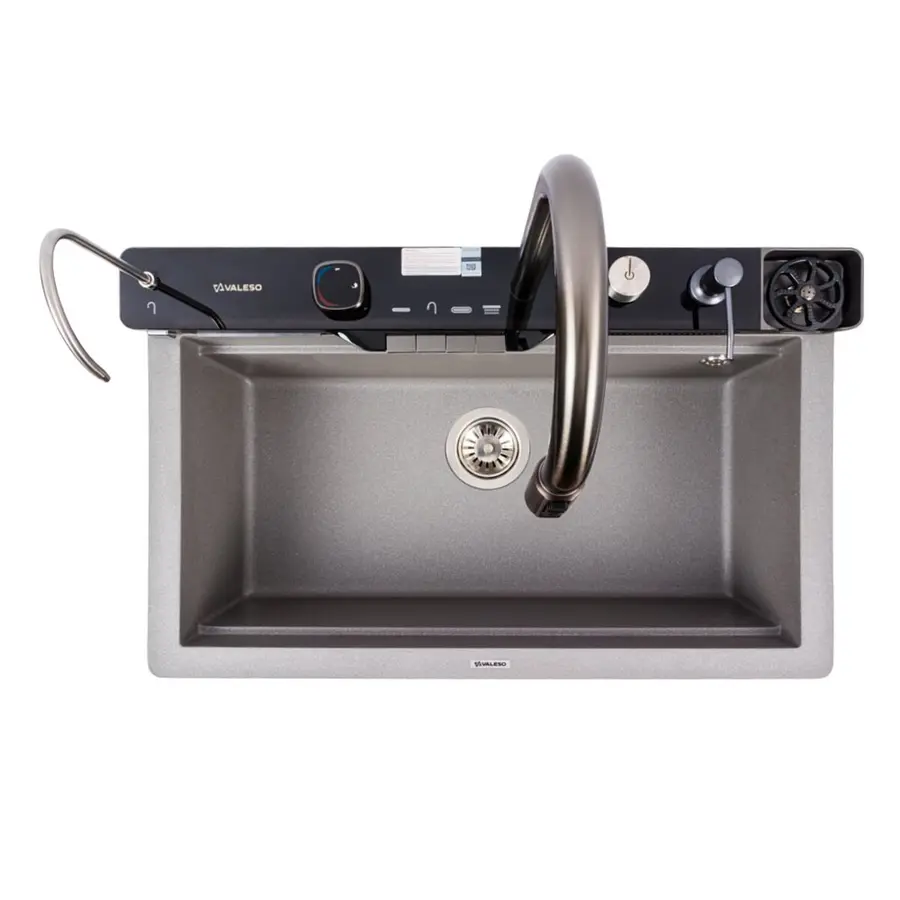 Гранітна мийка VALESO EVANORA 7546 матова Сірий мусон