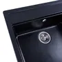 Гранітна мийка для кухні Platinum 5751 NIKA глянець Чорний металік