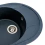 Гранітна мийка для кухні Platinum 5847 ONYX матова (антрацит)
