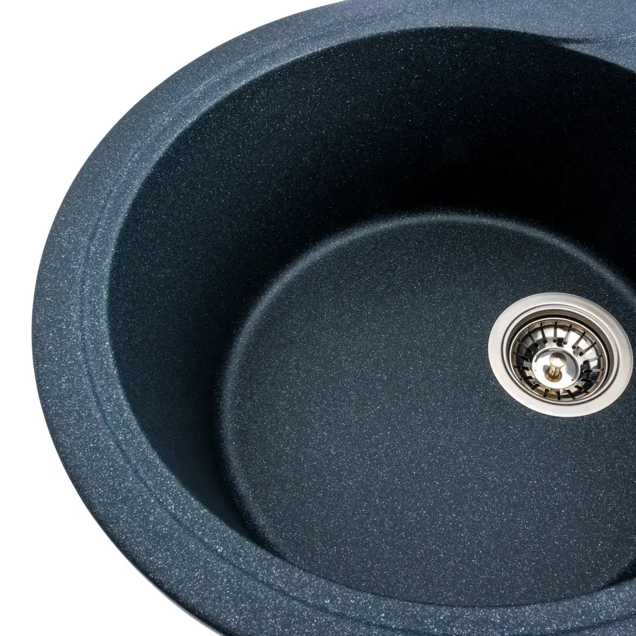 Гранітна мийка для кухні Platinum 5847 ONYX матова (антрацит)