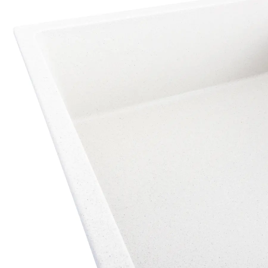 Гранітна мийка для кухні Platinum 8650 DIAMOND матова (біла в крапку)