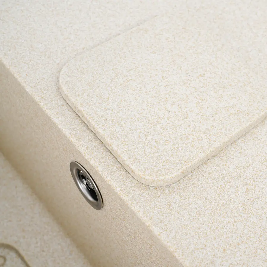 Гранітна мийка для кухні Platinum 7850 CUBE матова Сафарі