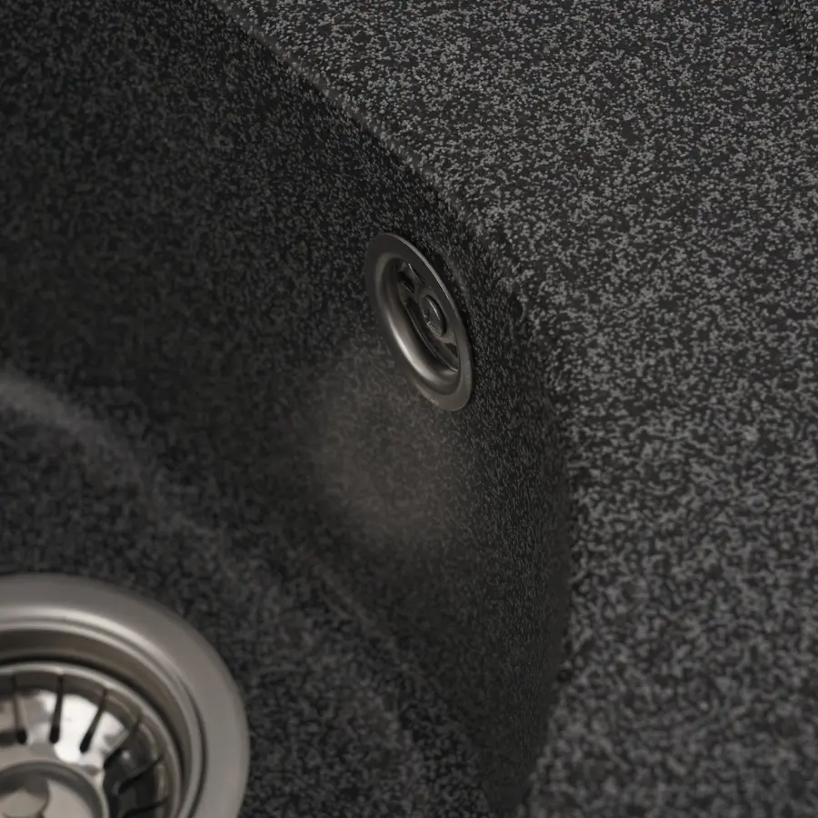 Гранітна мийка для кухні Platinum 510 LUNA матова Графіт