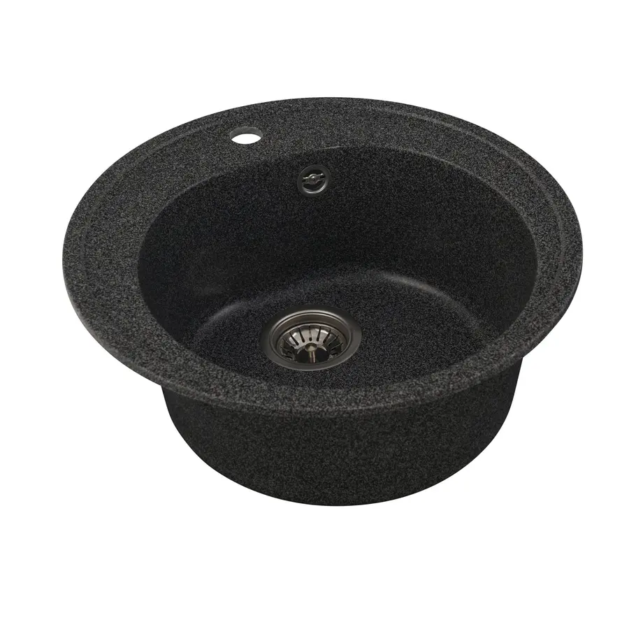 Гранітна мийка для кухні Platinum 510 LUNA матова Графіт