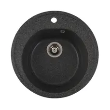 Гранітна мийка для кухні Platinum 510 LUNA матова Графіт