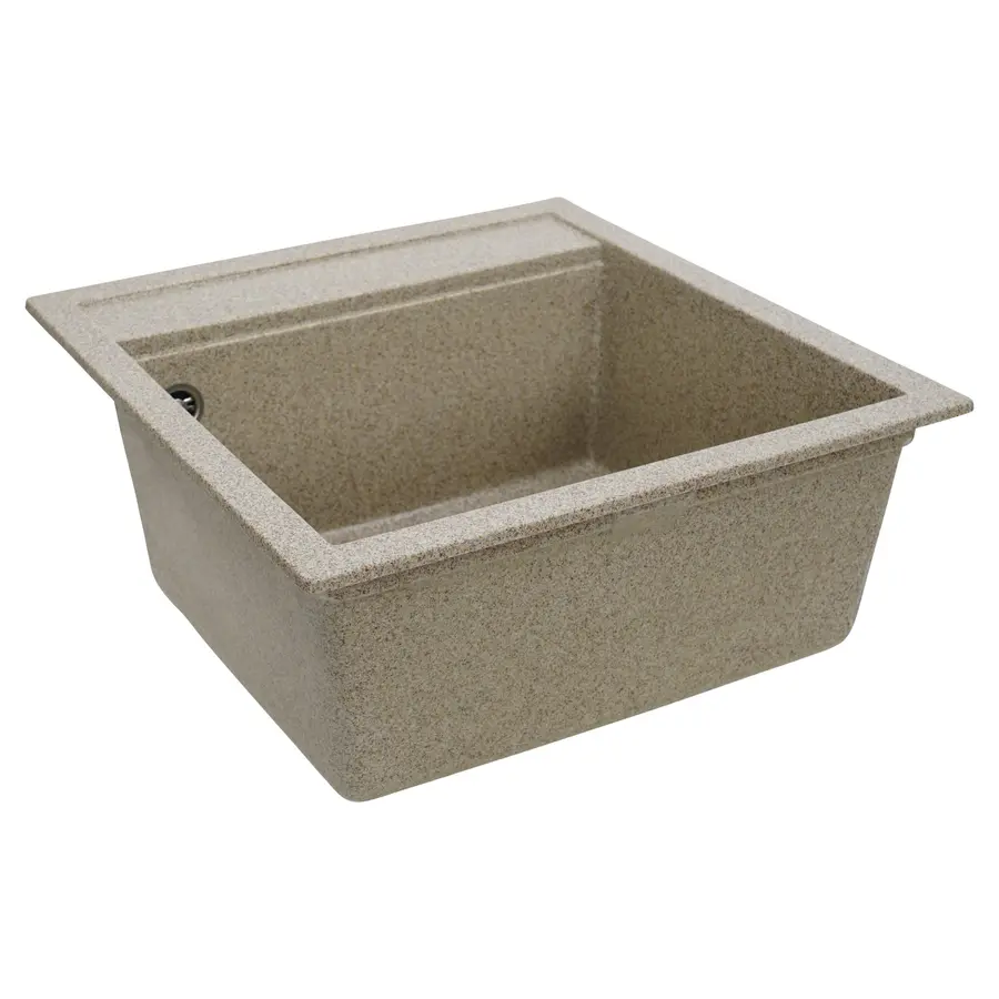 Гранітна мийка для кухні Platinum 5149 FIESTA матова Карамель