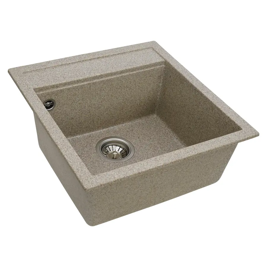 Гранітна мийка для кухні Platinum 5149 FIESTA матова Карамель