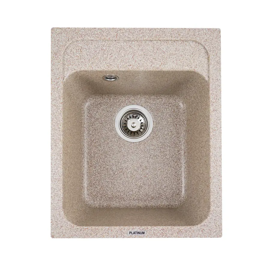Гранітна мийка для кухні Platinum 4050 KORRADO матова Карамель