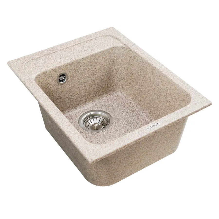 Гранітна мийка для кухні Platinum 4050 KORRADO матова Карамель