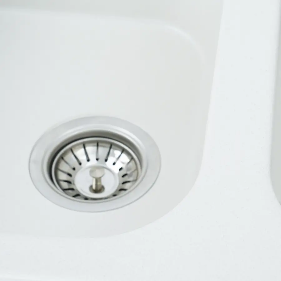 Гранітна мийка для кухні Platinum 7648W TWIN глянець Білосніжна