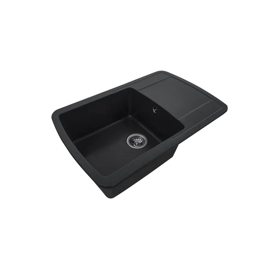 Гранітна мийка для кухні Platinum 7749 ROMA глянець Антрацит