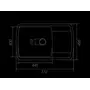 Гранітна мийка для кухні Platinum 7749 ROMA глянець Антрацит