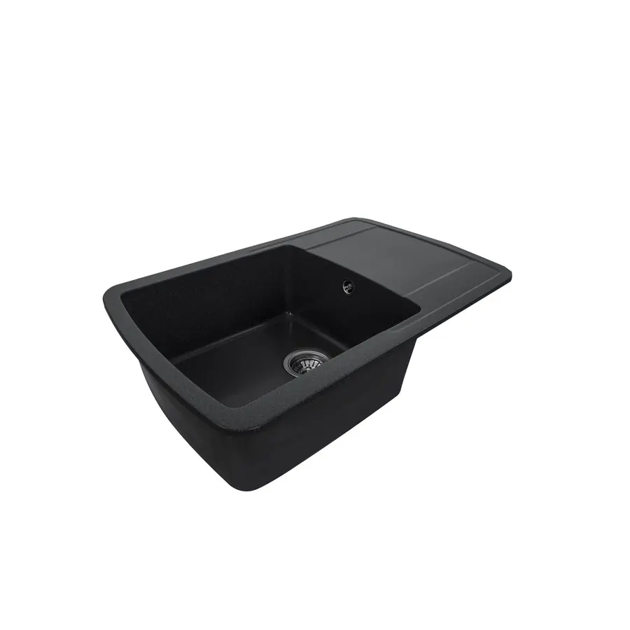 Гранітна мийка для кухні Platinum 7749 ROMA глянець Антрацит