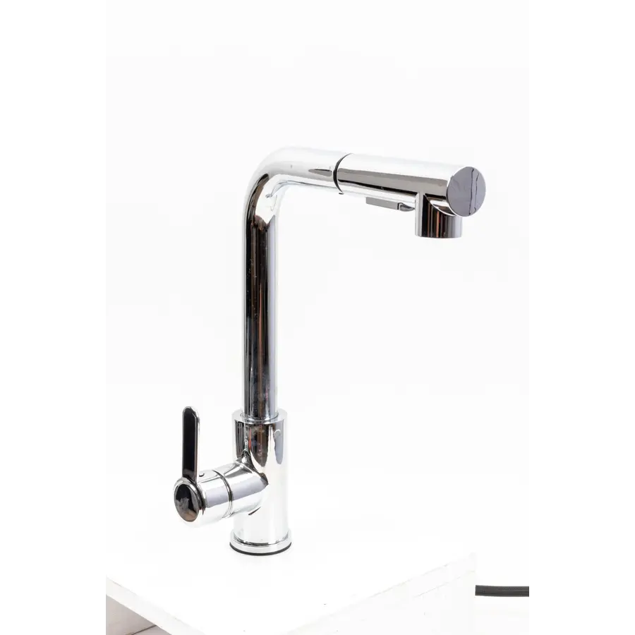 Смеситель кухонный с выдвижной лейкой FC-1 Platinum (polished)