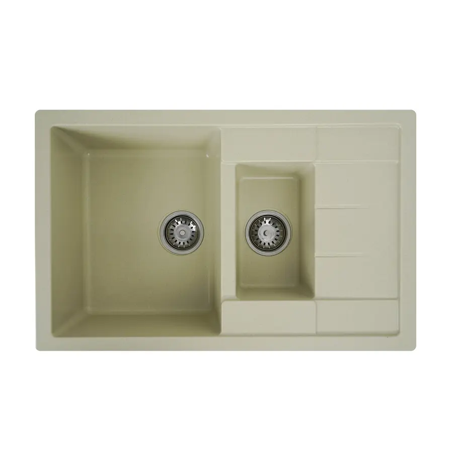 Гранітна мийка для кухні Platinum 7850W TOSKANA матова Айворі