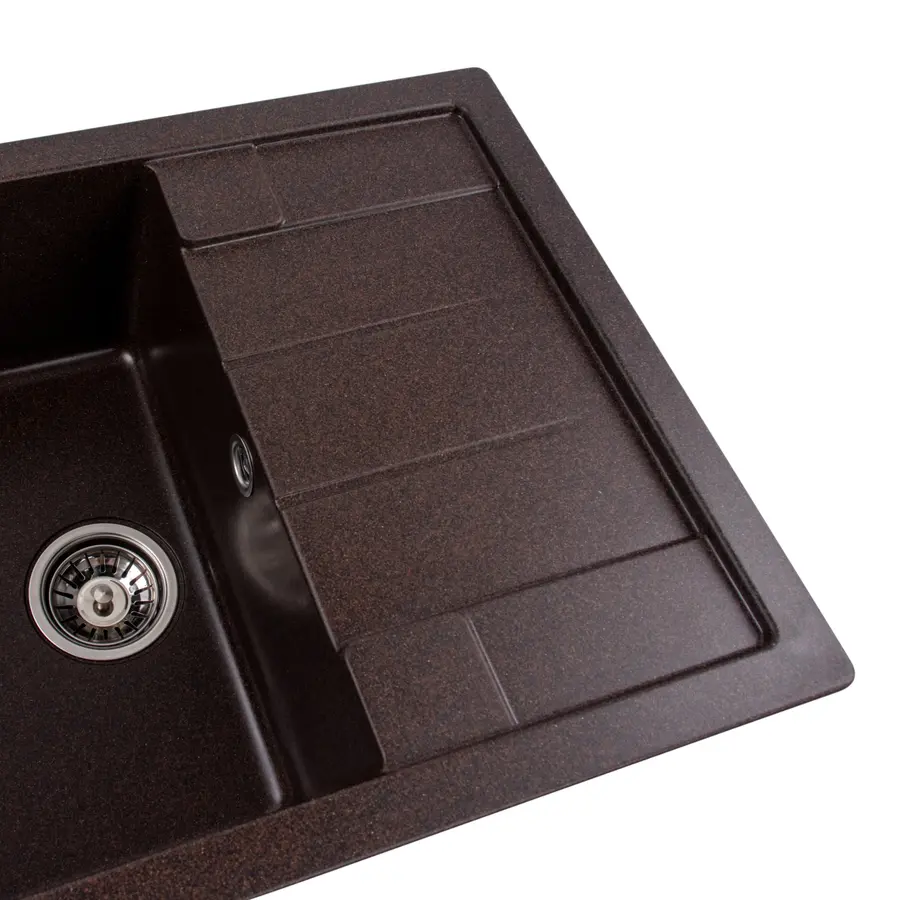 Гранітна мийка для кухні Platinum 6550 INTENSO матова Шоколад