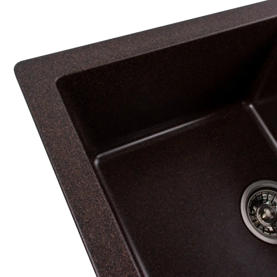 Гранітна мийка для кухні Platinum 6550 INTENSO матова Шоколад
