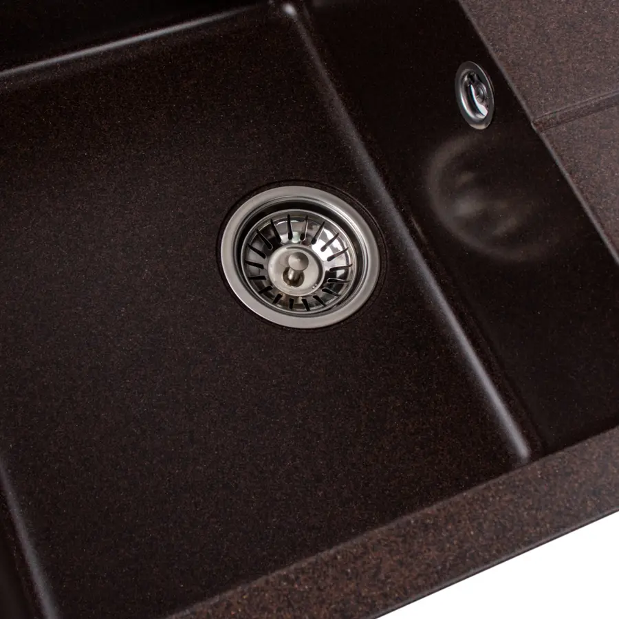 Гранітна мийка для кухні Platinum 6550 INTENSO матова Шоколад