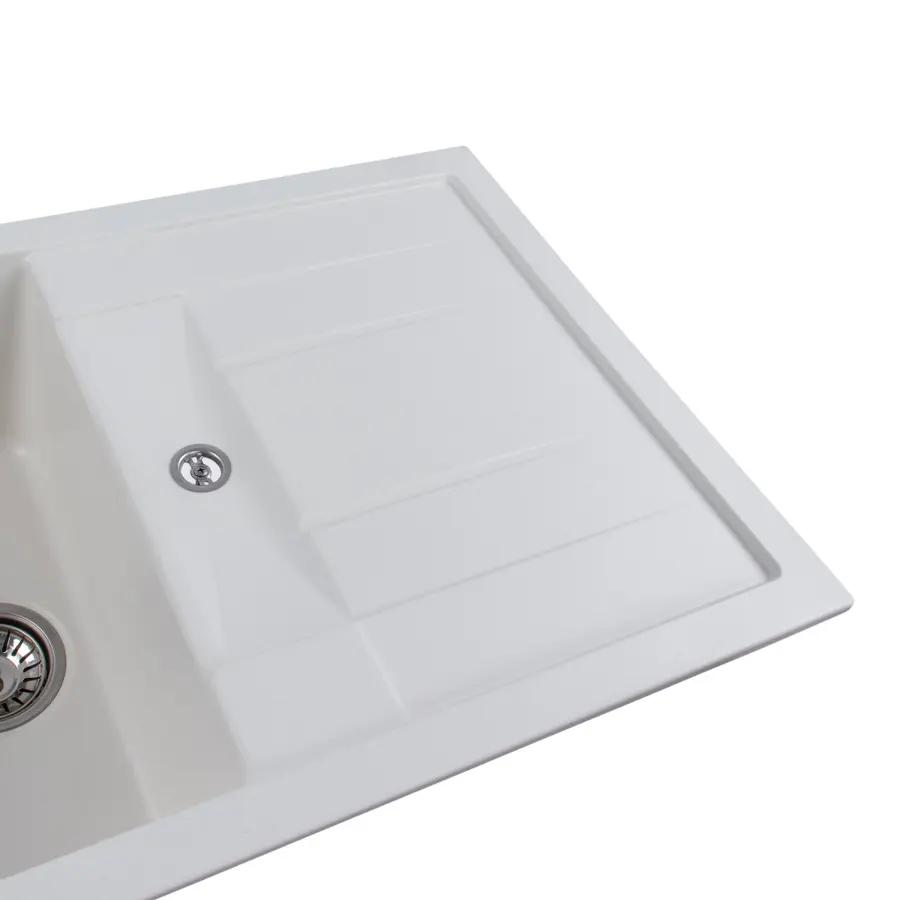 Гранітна мийка для кухні Platinum 7850 TROYA матова Білосніжна