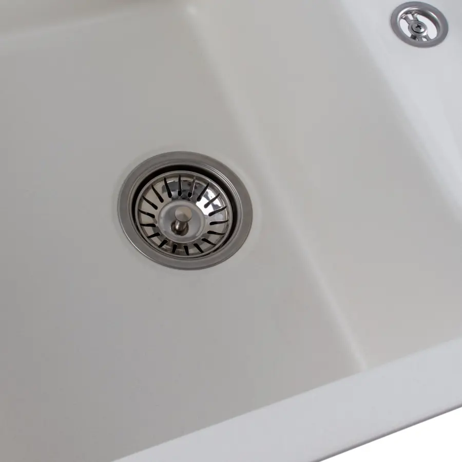 Гранітна мийка для кухні Platinum 7850 TROYA матова Білосніжна