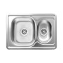 Кухонна мийка з нержавіючої сталі Platinum ДЕКОР 7050D (0,8/180 мм)