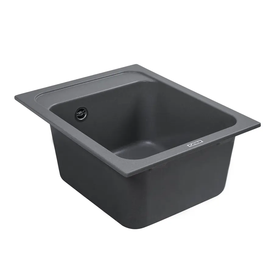 Гранітна мийка для кухні Platinum 4050 KORRADO матова Сірий мусон