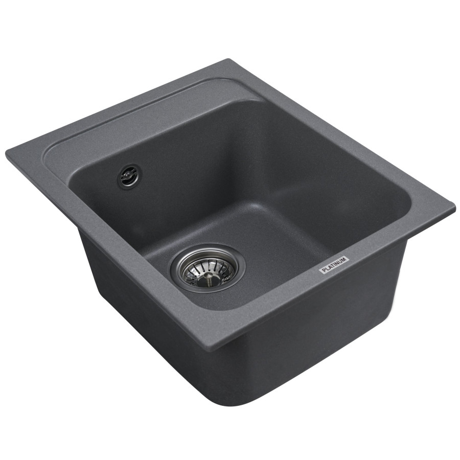 Гранітна мийка для кухні Platinum 4050 KORRADO матова Сірий мусон