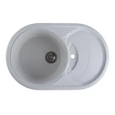 Гранітна мийка для кухні Platinum 7750 GAZZO глянець Біла