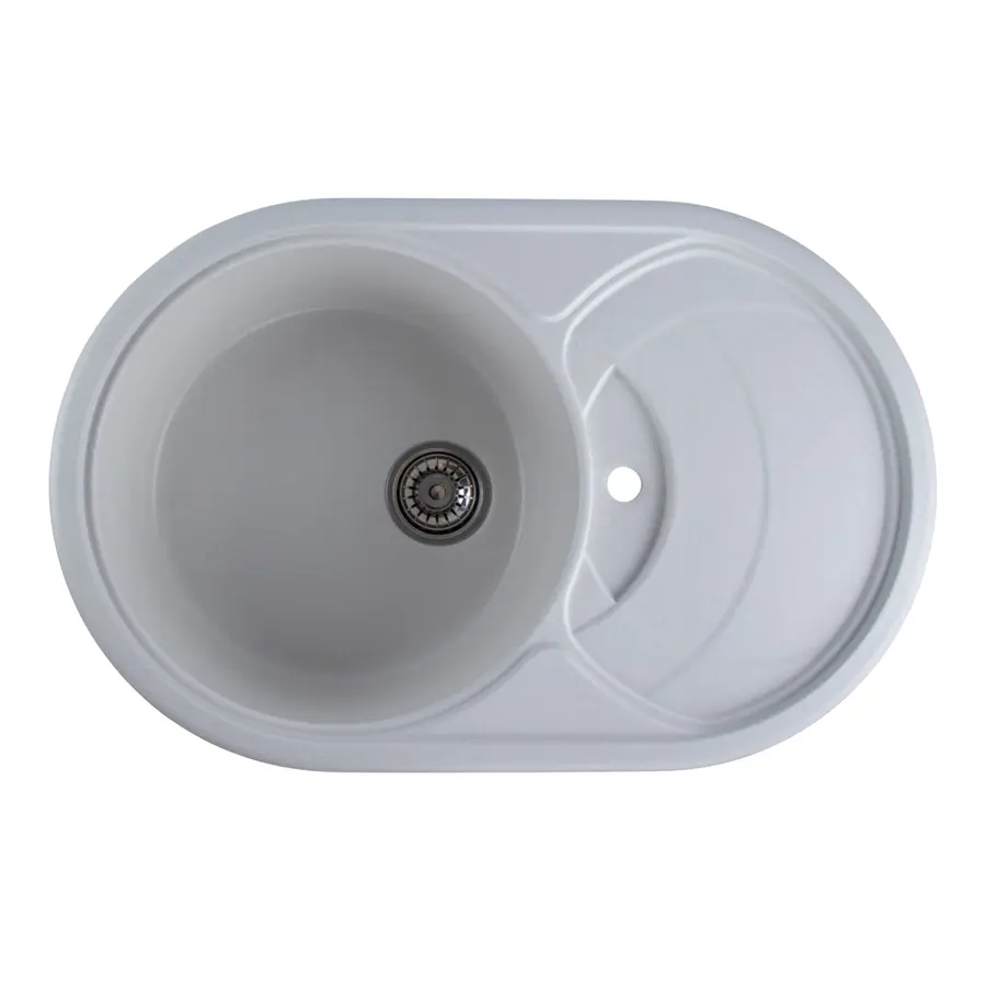 Гранітна мийка для кухні Platinum 7750 GAZZO глянець Біла