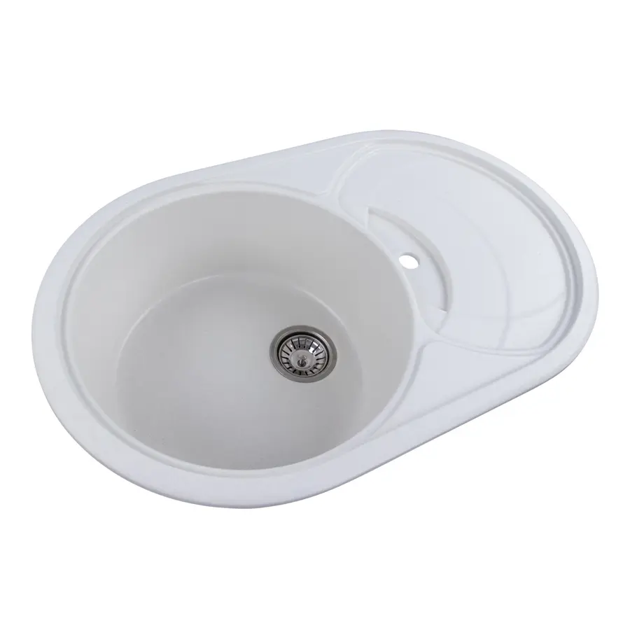 Гранітна мийка для кухні Platinum 7750 GAZZO глянець Біла