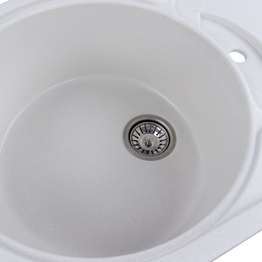 Гранітна мийка для кухні Platinum 7750 GAZZO глянець Біла