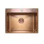 Кухонна мийка Platinum Handmade PVD 580х430х220 мідна (товщина 3,0/1,5 мм корзина та дозатор в комплекті)