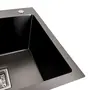 Мийка PVD Platinum Handmade 780x430x220 R чорна (квадратний сифон,3.0/1.0)