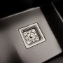 Мийка PVD Platinum Handmade 780x430x220 R чорна (квадратний сифон,3.0/1.0)