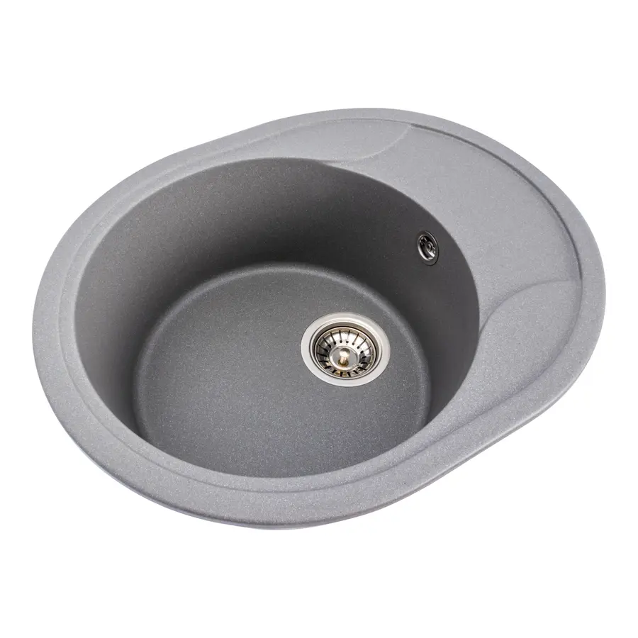 Гранітна мийка для кухні Platinum 5847 ONYX матова (сірий мусон)