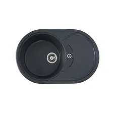 Гранітна мийка для кухні Platinum 7750 GAZZO глянець Антрацит