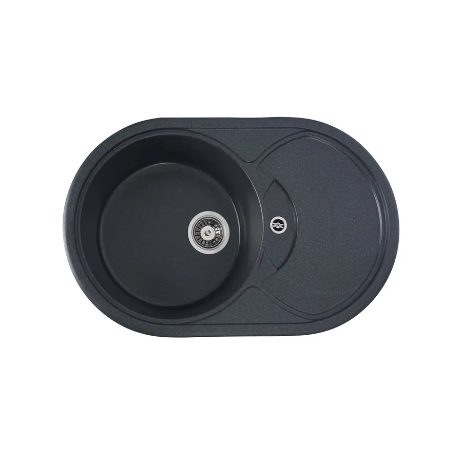 Гранітна мийка для кухні Platinum 7750 GAZZO глянець Антрацит