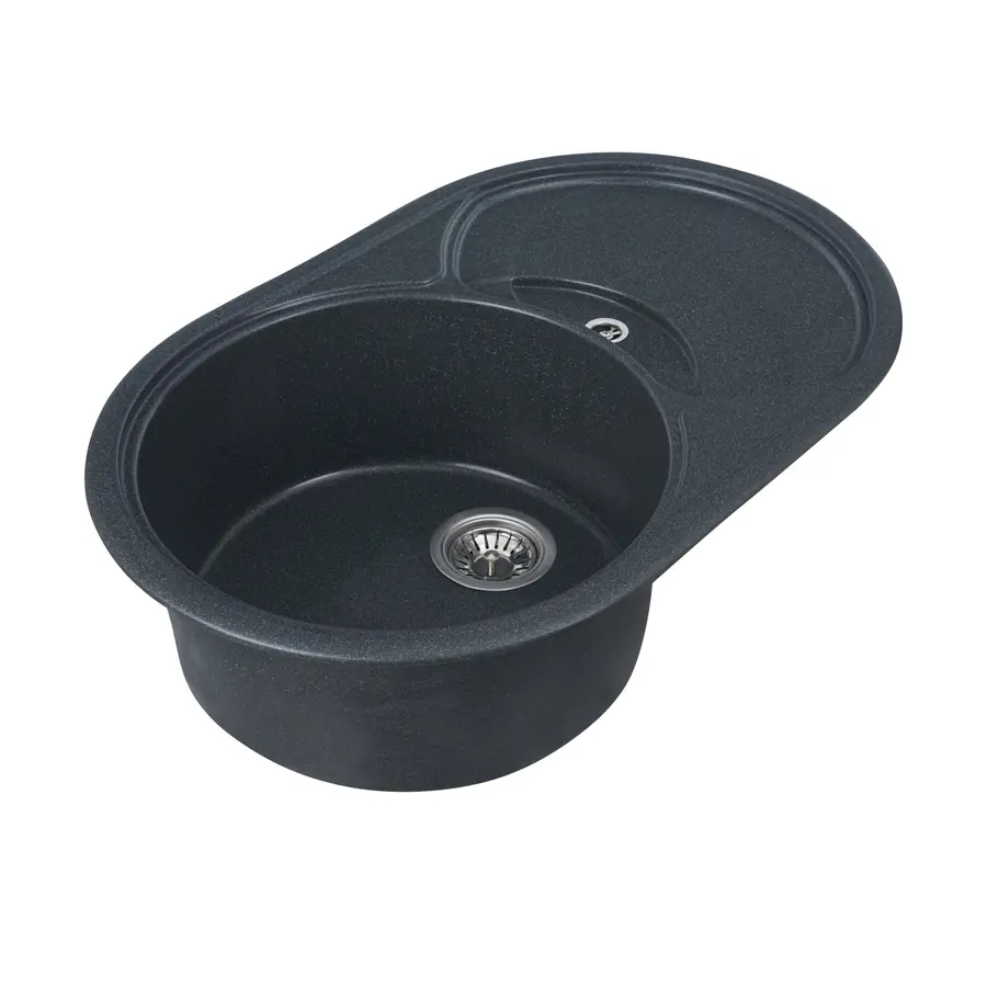 Гранітна мийка для кухні Platinum 7750 GAZZO глянець Антрацит