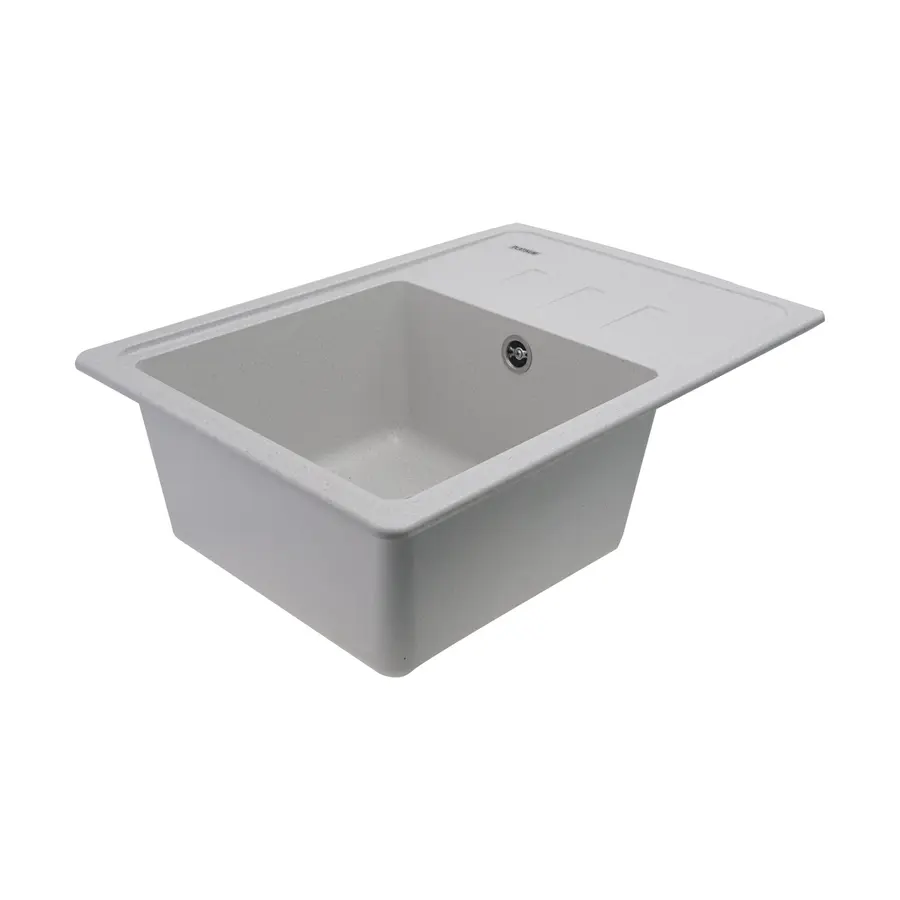 Гранітна мийка для кухні Platinum 6243 LIANA матова Біла в крапку