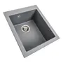 Гранітна мийка для кухні Platinum 4150 SOKIL матова (сірий металік)