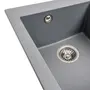 Гранітна мийка для кухні Platinum 4150 SOKIL матова (сірий металік)