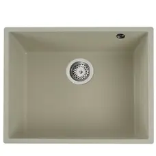 Гранітна мийка для кухні Platinum 5444 OASIS матова Айворі