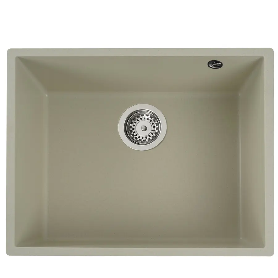 Гранітна мийка для кухні Platinum 5444 OASIS матова Айворі