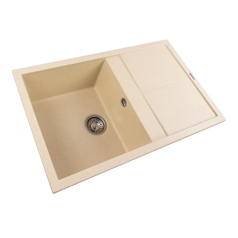 Гранитная мойка для кухни Platinum 7950 Selena матовая Песок