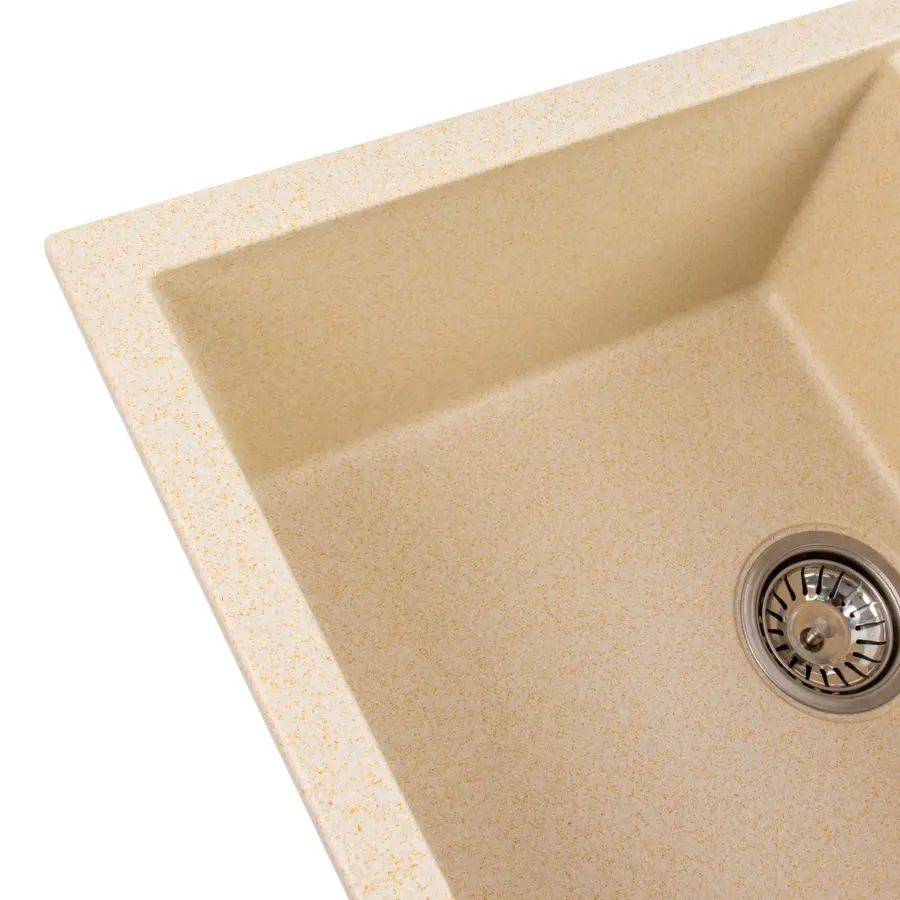 Гранитная мойка для кухни Platinum 7950 Selena матовая Песок