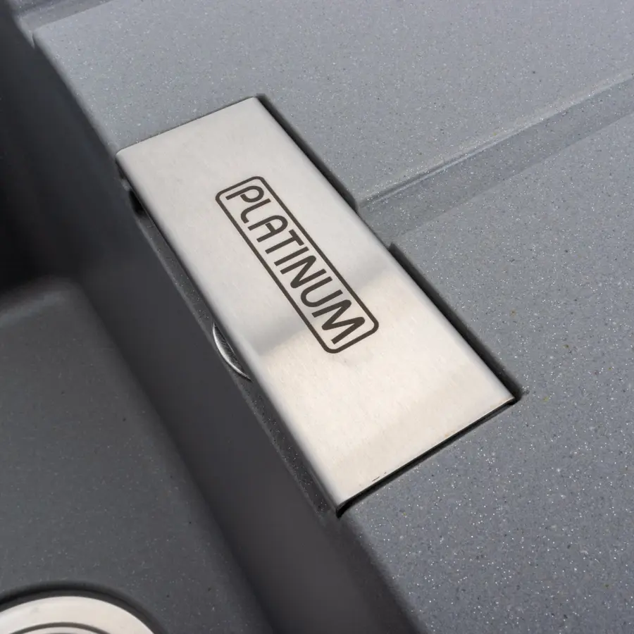 Гранітна мийка для кухні Platinum 7850 ROMA матова Сірий металік